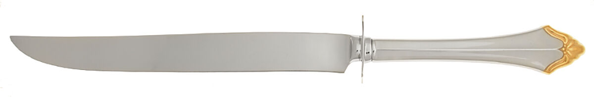Golden Kenwood-Group I (Stainless-Gold) Carving Knife Small with Stainless Blade HC by Oneida Silver-1