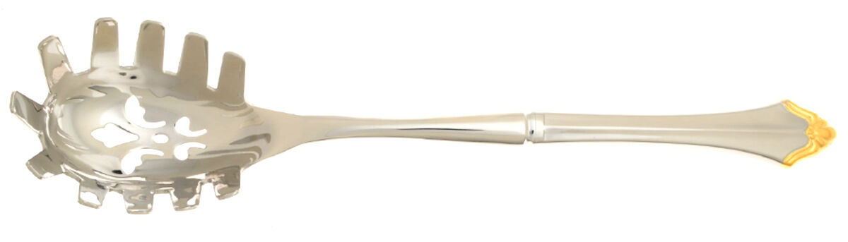 Golden Kenwood-Group I (Stainless-Gold) Pasta Server with Stainless Bowl HC by Oneida Silver-1