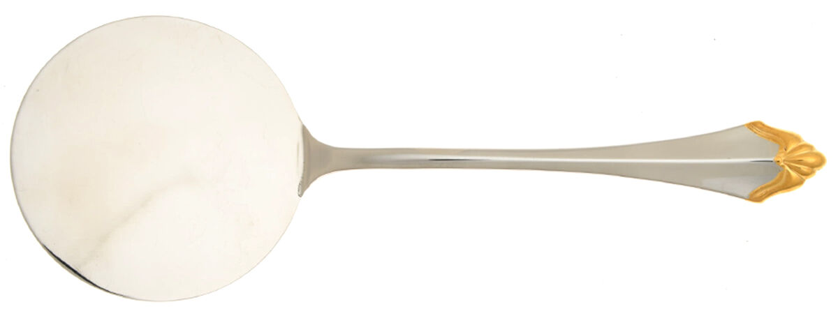 Golden Kenwood-Group I (Stainless-Gold) Hot Cake Server Solid Stainless HC by Oneida Silver-1