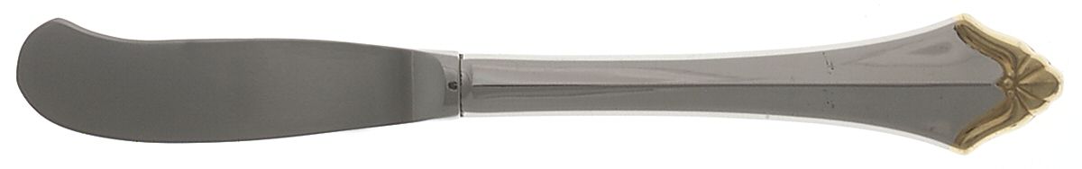 Golden Kenwood-Group I (Stainless-Gold) Butter Spreader Hollow Hdl-Paddle/Stainless Blade by Oneida Silver-1