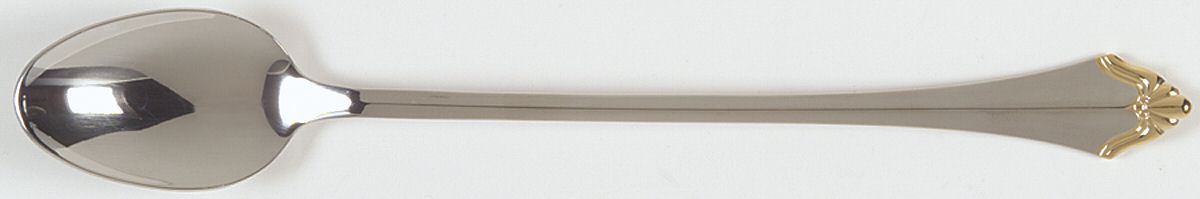 Golden Kenwood-Group I (Stainless-Gold) Iced Tea Spoon by Oneida Silver-1