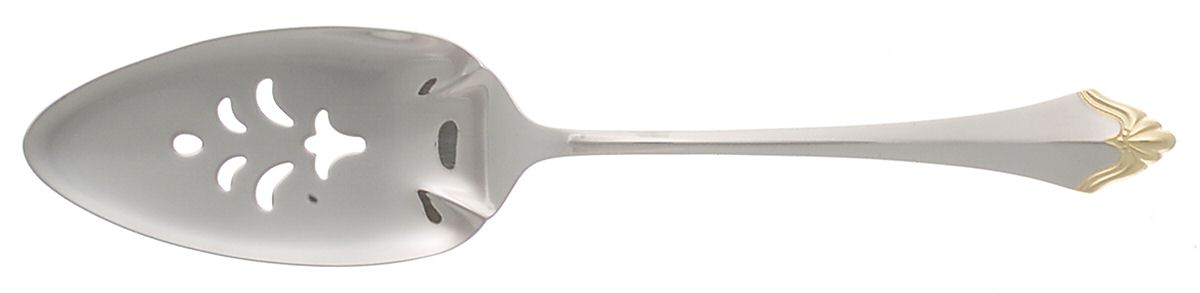Golden Kenwood-Group I (Stainless-Gold) Pierced All Stainless Pie Server by Oneida Silver-1