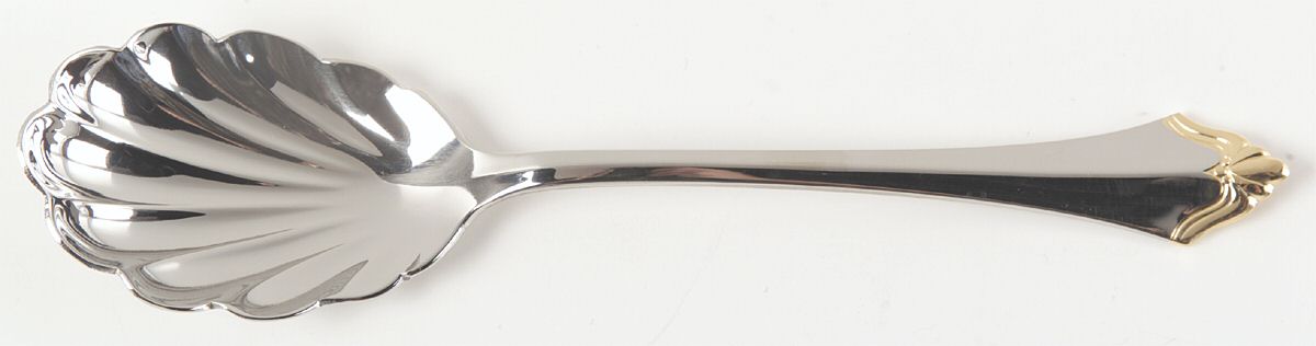 Golden Kenwood-Group I (Stainless-Gold) Sugar Shell Spoon by Oneida Silver-1