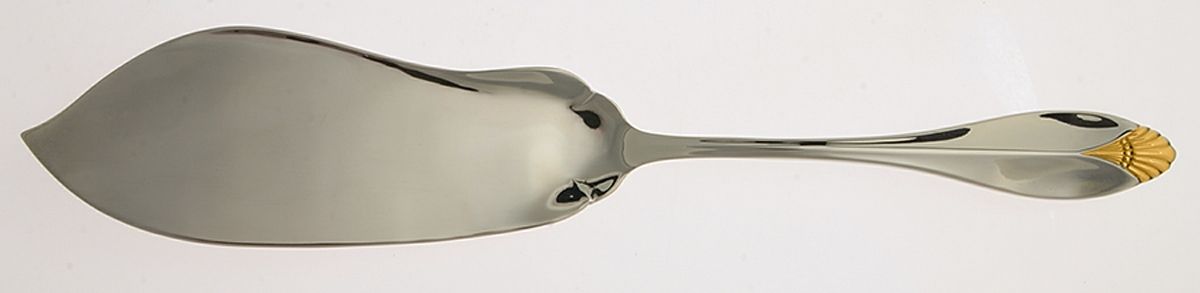 Golden Kingswood (Stainless, Gold Accent) Large Solid Fish Server by Oneida Silver-1