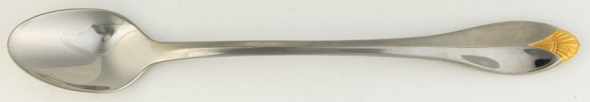 Golden Kingswood (Stainless, Gold Accent) Iced Tea Spoon by Oneida Silver-1