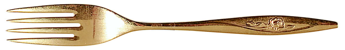 Golden Lasting Rose (Gold Electroplate) Fork by Oneida Silver-1