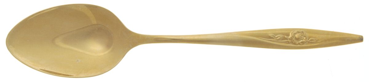 Golden Lasting Rose (Gold Electroplate) Tablespoon (Serving Spoon) by Oneida Silver-1