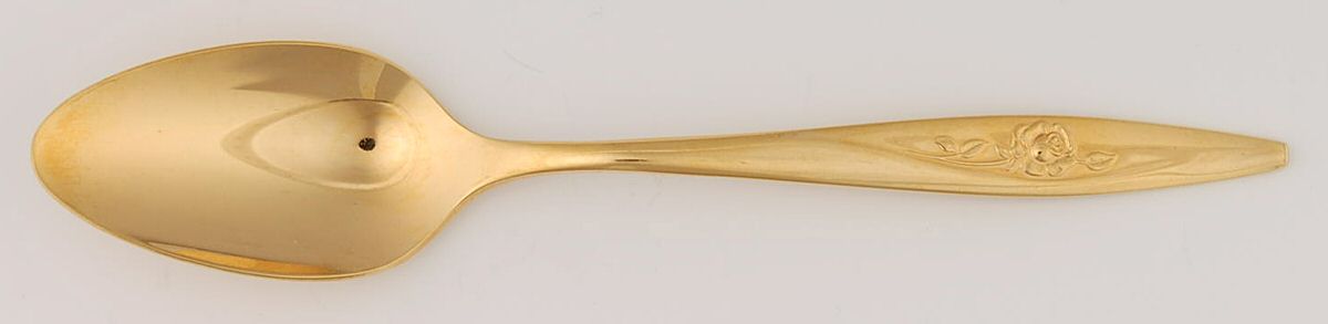 Golden Lasting Rose (Gold Electroplate) Teaspoon by Oneida Silver-1