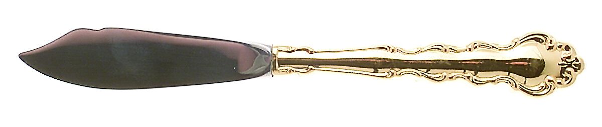 Golden Modern Baroque (Gold Electroplated) Hollow Handle Master Butter Knife by Oneida Silver-1