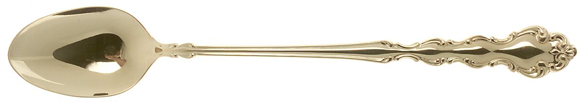 Golden Modern Baroque (Gold Electroplated) Iced Tea Spoon by Oneida Silver-1