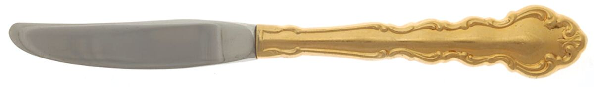 Golden Modern Baroque (Gold Electroplated) Butter Spreader by Oneida Silver-1