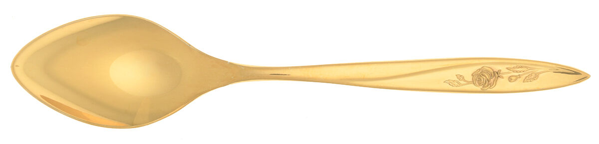 Golden Morning Rose (Gold Electroplate) Demitasse Spoon by Oneida Silver-1