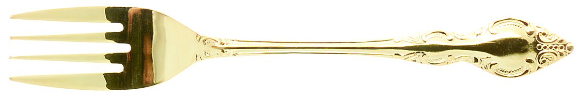 Golden Natchez (Gold Electroplate) Individual Salad Fork by Oneida Silver-1