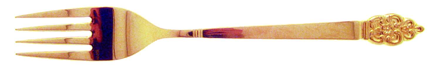 Golden Nordic Crown (Gold Electroplate) Fork by Oneida Silver-1