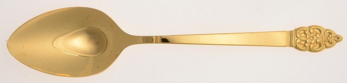 Golden Nordic Crown (Gold Electroplate) Tablespoon (Serving Spoon) by Oneida Silver-1