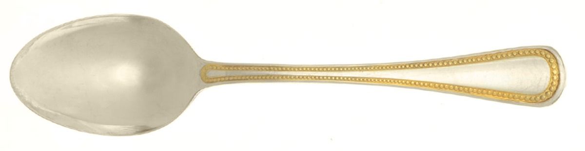 Golden Patrician (Silverplate, Gold Accent) Place/Oval Soup Spoon by Oneida Silver-1