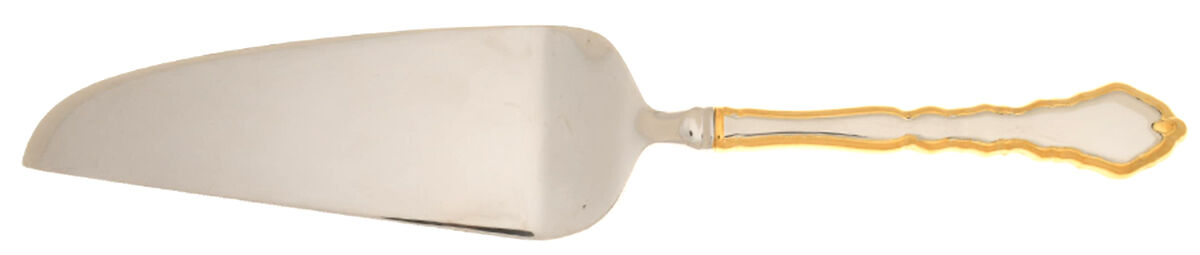 Golden Royal Chippendale (Stainless, 1987) Pie and Cake Server with Stainless Blade HC by Oneida Silver-1