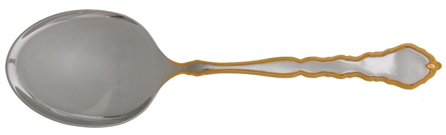 Golden Royal Chippendale (Stainless, 1987) Solid Smooth Casserole Spoon by Oneida Silver-1