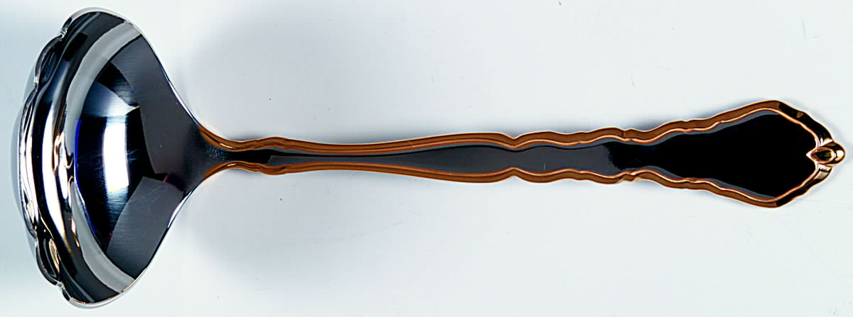 Golden Royal Chippendale (Stainless, 1987) Solid Gravy Ladle by Oneida Silver-1