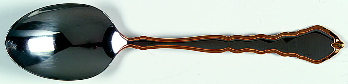 Golden Royal Chippendale (Stainless, 1987) Tablespoon (Serving Spoon) by Oneida Silver-1