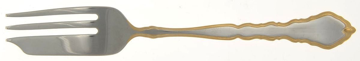 Golden Royal Chippendale (Stainless, 1987) Pastry Fork by Oneida Silver-1