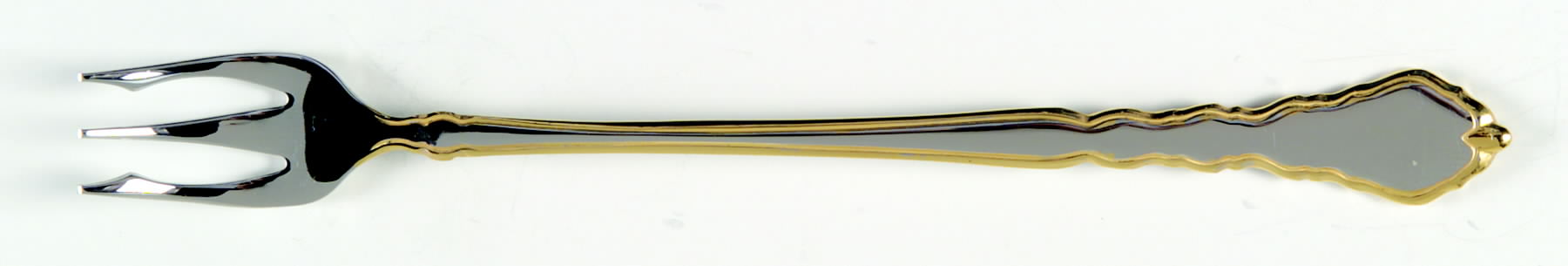 Golden Royal Chippendale (Stainless, 1987) Cocktail/Seafood Fork by Oneida Silver-1
