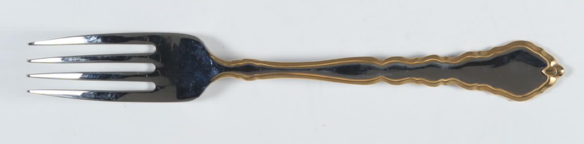 Golden Royal Chippendale (Stainless, 1987) Fork by Oneida Silver-1