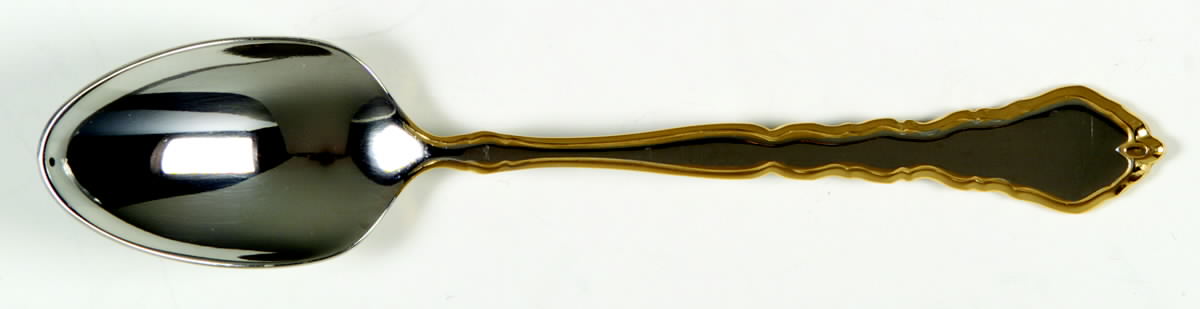 Golden Royal Chippendale (Stainless, 1987) Five O'Clock Teaspoon by Oneida Silver-1