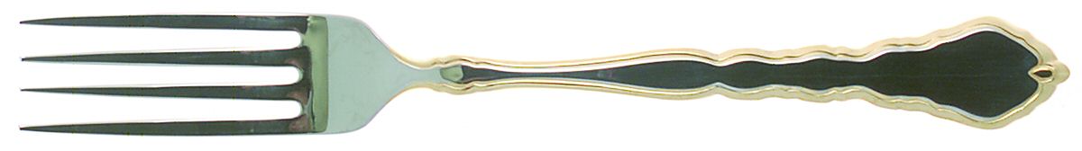 Golden Royal Chippendale (Stainless, 1987) Fork by Oneida Silver-1