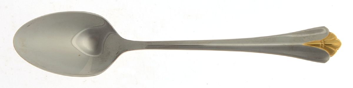 Golden Royal Flute (Stainless, Gold Accent) Demitasse Spoon by Oneida Silver-1