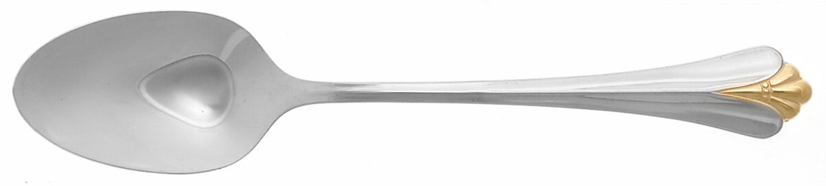Golden Royal Flute (Stainless, Gold Accent) Teaspoon by Oneida Silver-1