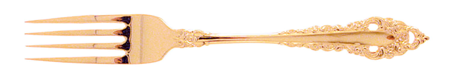 Golden Royal Grandeur (Gold Electroplate, 1975) Fork by Oneida Silver-1