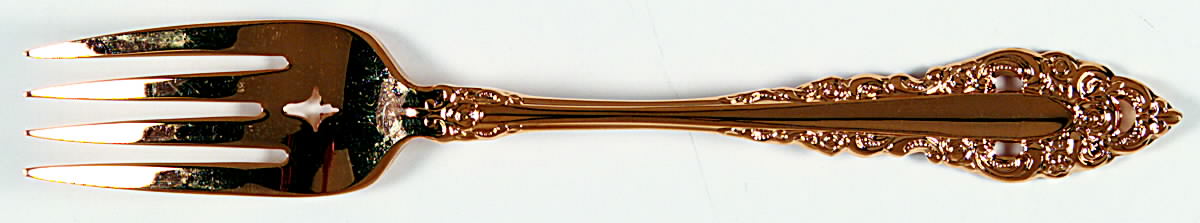 Golden Royal Grandeur (Gold Electroplate, 1975) Individual Salad Fork by Oneida Silver-1