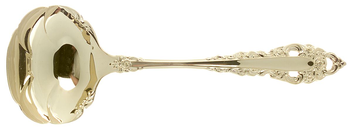 Golden Royal Grandeur (Gold Electroplate, 1975) Solid Gravy Ladle by Oneida Silver-1