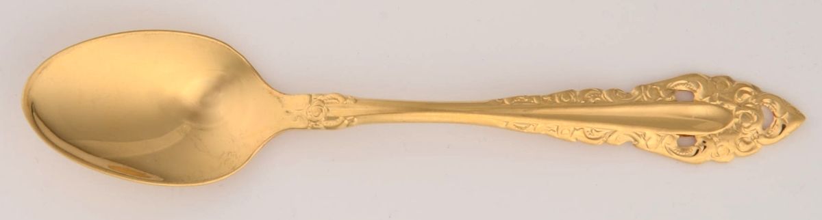 Golden Royal Grandeur (Gold Electroplate, 1975) Demitasse Spoon by Oneida Silver-1