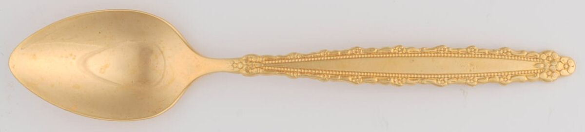 Golden Royal Lace (Gold Electroplate) Teaspoon by Oneida Silver-1
