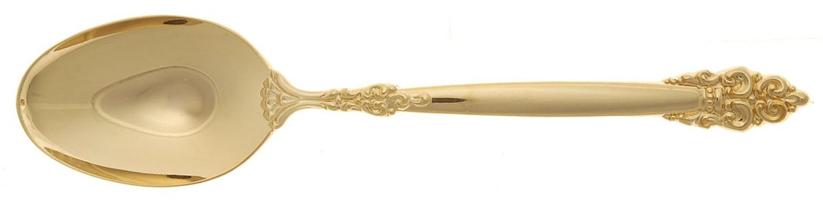 Golden Spanish Crown (Gold Electroplate) Place/Oval Soup Spoon by Oneida Silver-1