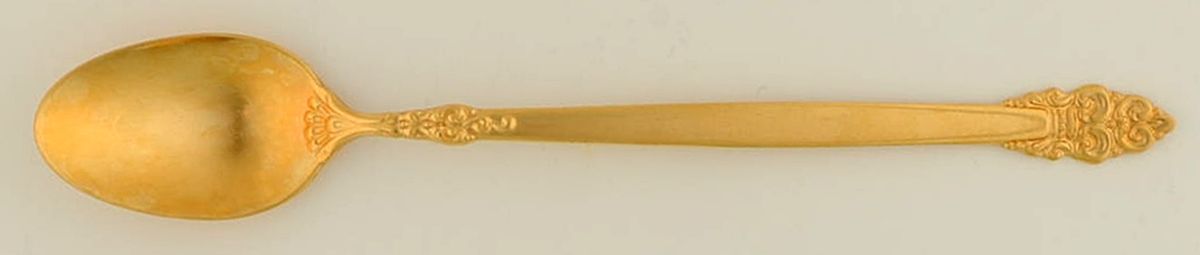 Golden Spanish Crown (Gold Electroplate) Cocktail/Seafood Fork by Oneida Silver-1