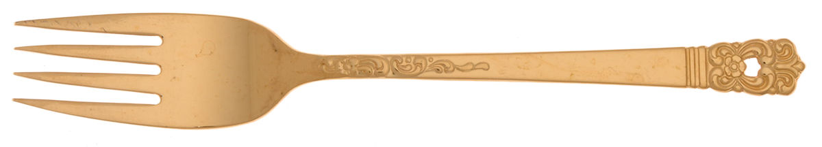 Golden Scandinavia (Gold Electroplate) Individual Salad Fork by Oneida Silver-1
