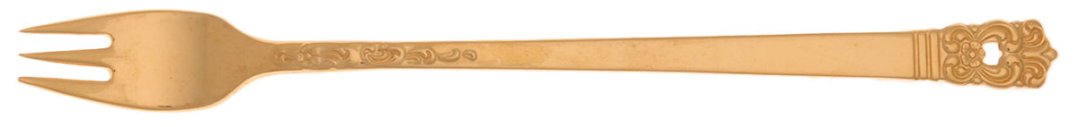 Golden Scandinavia (Gold Electroplate) Cocktail/Seafood Fork by Oneida Silver-1