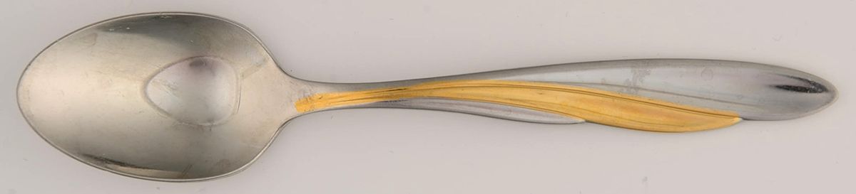 Golden Shoreline (Stainless, Gold Accent) Teaspoon by Oneida Silver-1