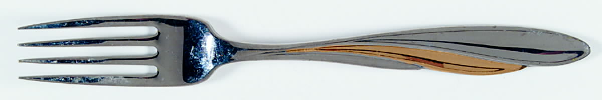 Golden Shoreline (Stainless, Gold Accent) Fork by Oneida Silver-1