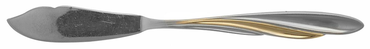 Golden Shoreline (Stainless, Gold Accent) Flat Handle Master Butter Knife by Oneida Silver-1