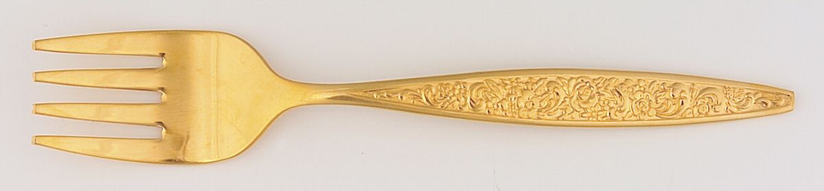 Golden Tangier (Gold Electroplate) Baby Fork by Oneida Silver-1