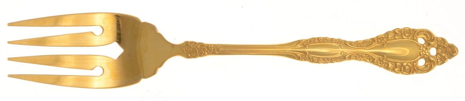 Golden Victorian Classic (Gold Electroplate, 1973) Individual Salad Fork by Oneida Silver-1