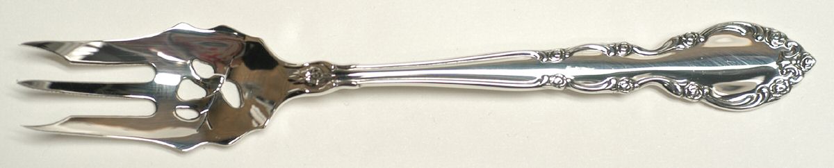 Grandeur (Sterling, 1960) Pickle Fork Pierced with Short Handle HC by Oneida Silver-1