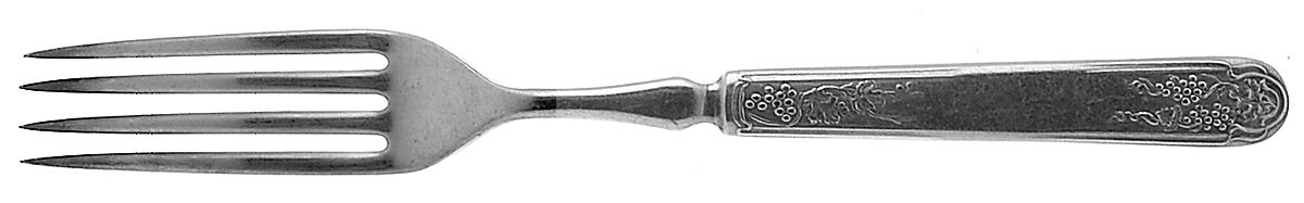 Grape-Vineyard (Variation, Silverplate, 1906) Indented Solid Handled Fork by Oneida Silver-1