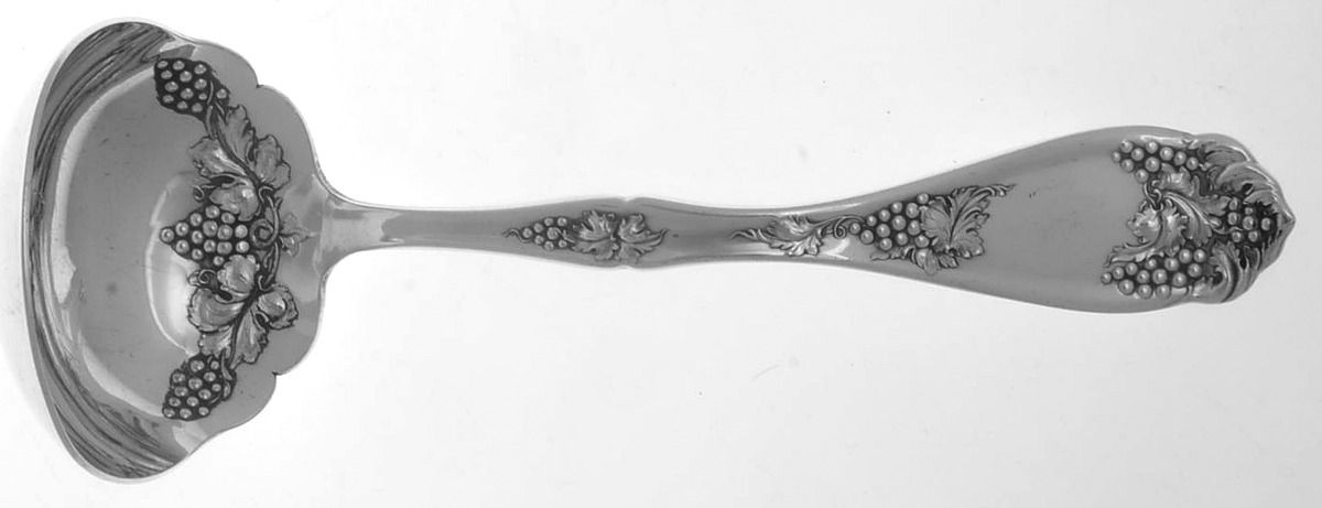 Grape (Silverplate, 1913) Solid Gravy Ladle by Oneida Silver-1