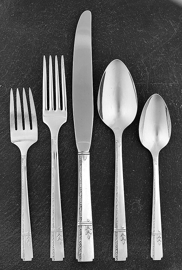 Grenoble (Silverplate, 1938) 40 Piece Estate Set by Oneida Silver-1