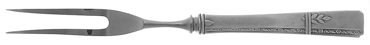 Grenoble (Silverplate, 1938) Small Steak Carving Fork with Stainless Prongs by Oneida Silver-1
